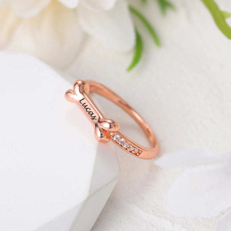 Personalisierter Hundenamensring