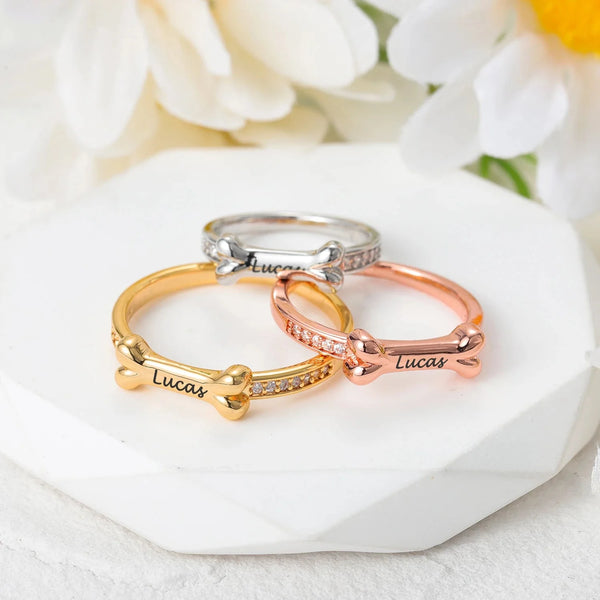 Personalisierter Hundenamensring