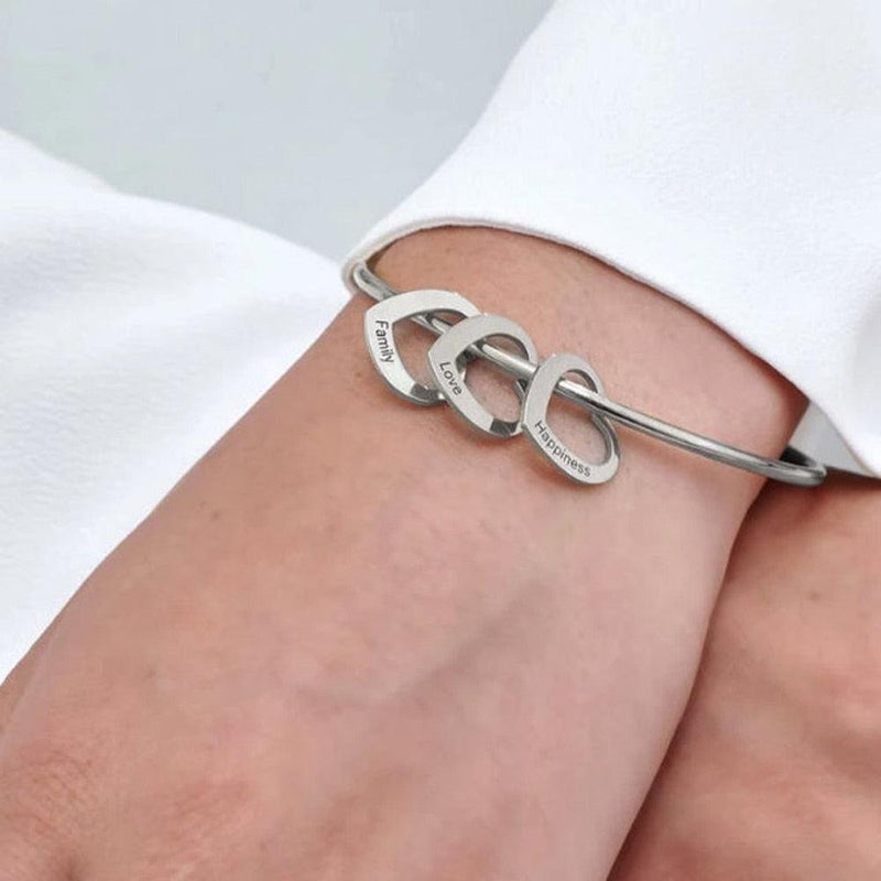 Benutzerdefinierte Namen Herz Charm Armband
