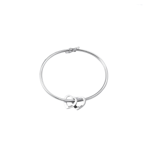 Benutzerdefinierte Namen Herz Charm Armband