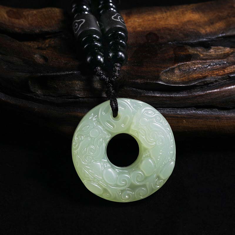 Carmiora Jade PiXiu Fortune String Runde Halskette