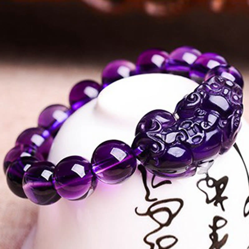 Carmiora Feng Shui Amethyst Glücks-Reichtumsarmband