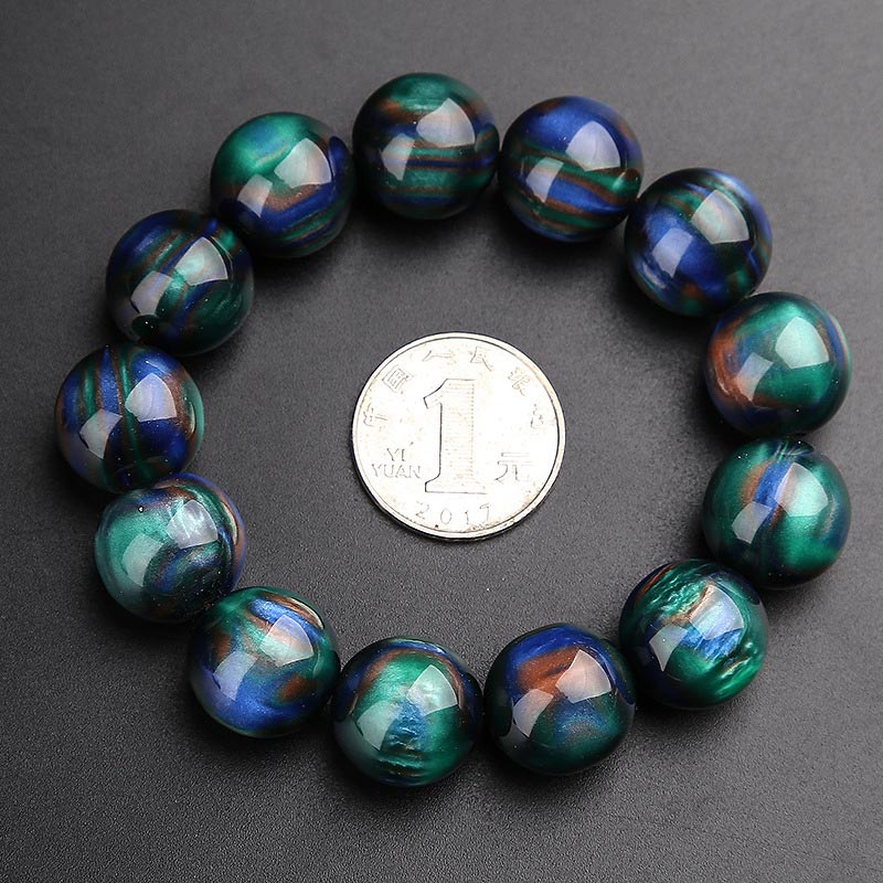 Carmiora Colorful Sea Willow Mala Positive Armband Ring