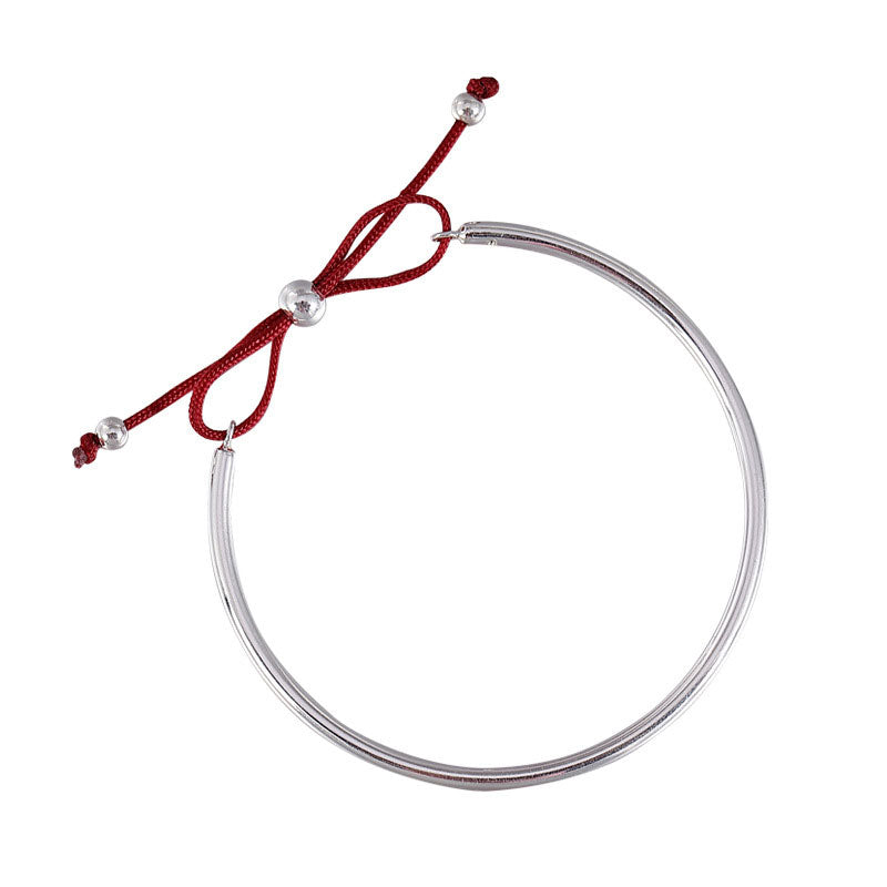 Carmiora-Armband aus 925er-Sterlingsilber mit roter Schnur und heilendem Knoten