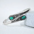 Carmiora Zirkon Wassertropfen Muster Heilung Manschettenarmband Armreif