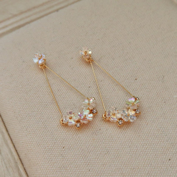 Hängende Muschelblumen-Ohrringe - Sabrina