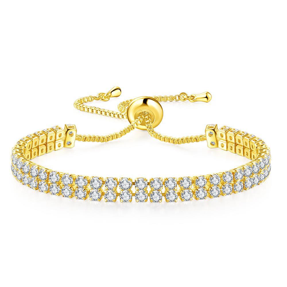Doppelreihiges Zirkonia Armband