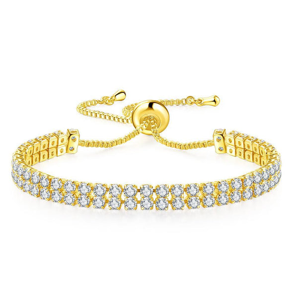 Doppelreihiges Zirkonia Armband
