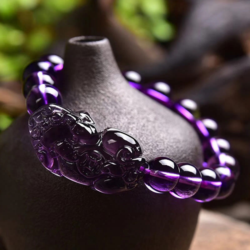 Carmiora Feng Shui Amethyst Glücks-Reichtumsarmband