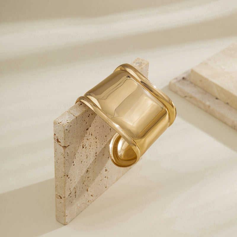 Wellen Armreif Dünn