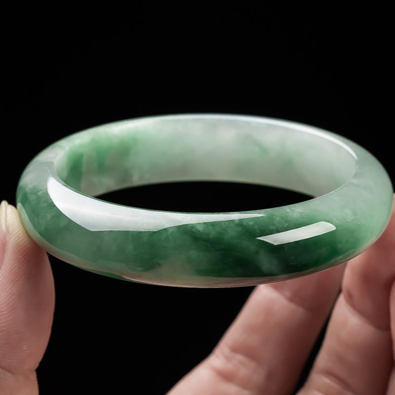 Carmiora Glückssegen-Armreif aus natürlicher Jade