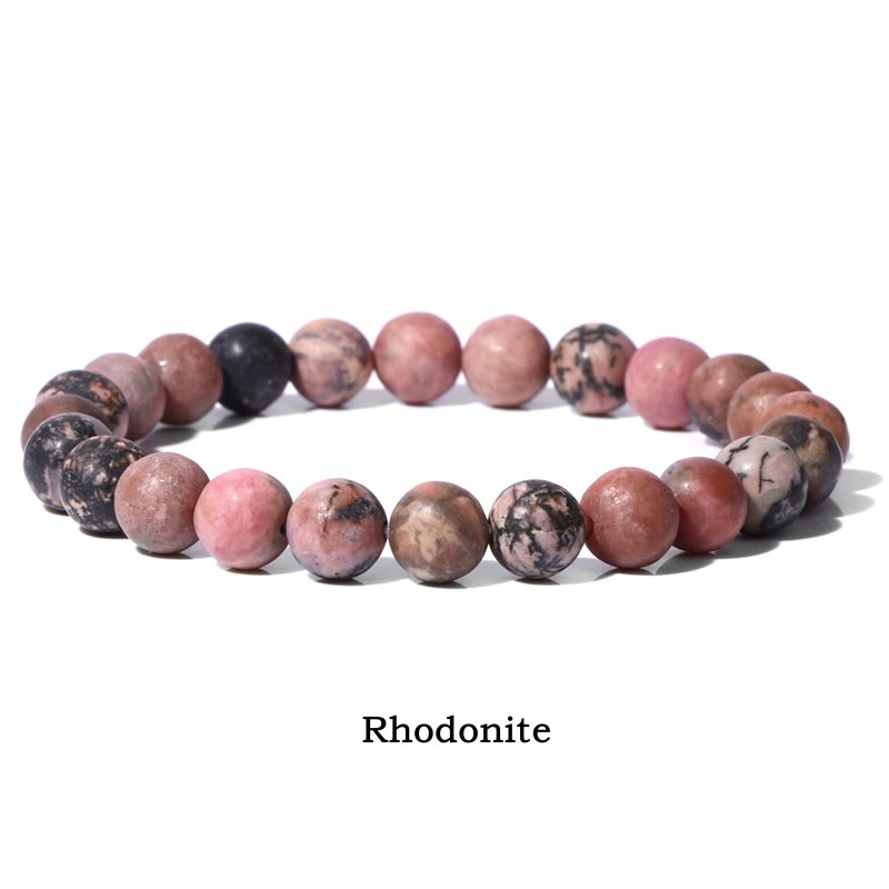 Carmiora Naturstein-Quarz-Heilperlen-Armband