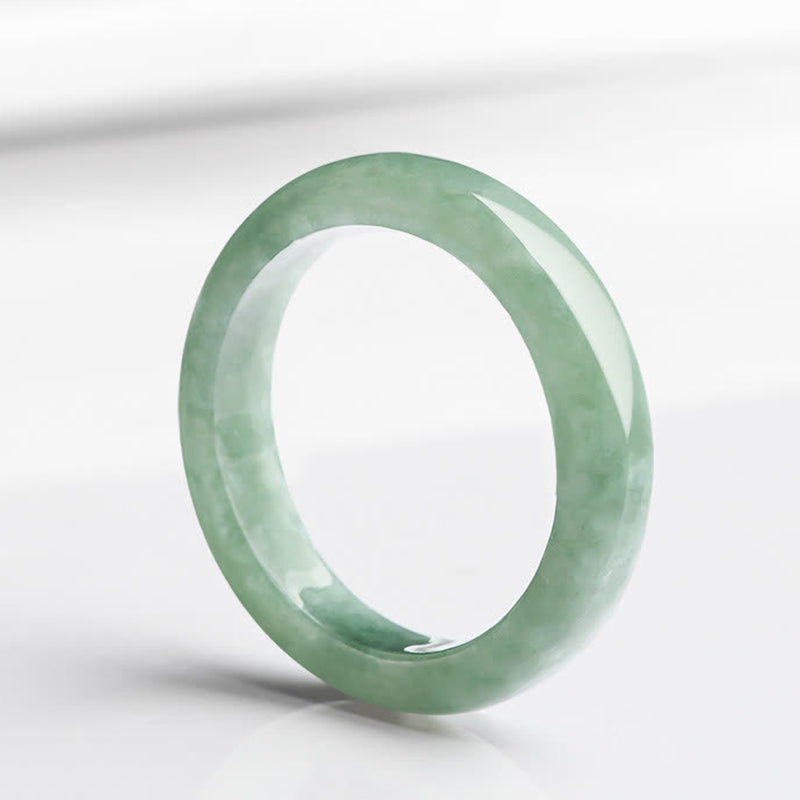 Carmiora Natürlicher Jade-Wohlstands-Überfluss-Ring