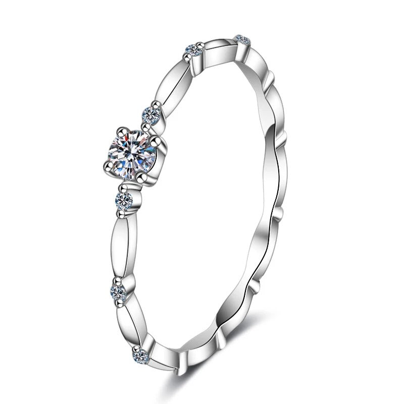 Carmiora - Silber Moissanit Ring