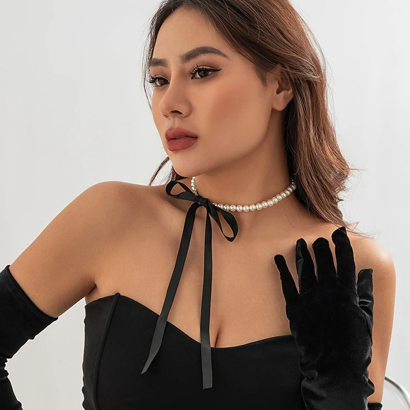 Chavri- Schleife Krawatte Kropfband-Halskette