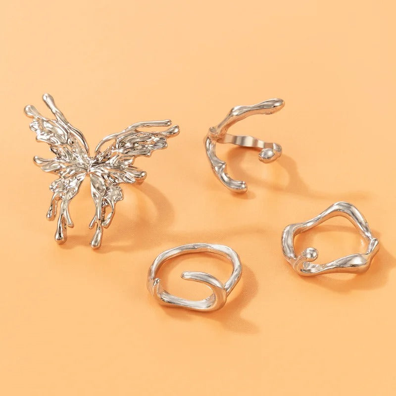 Carmiora - Schmetterlingsring-Set