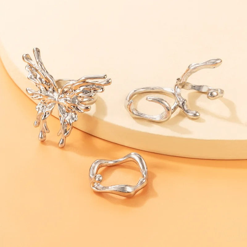 Carmiora - Schmetterlingsring-Set