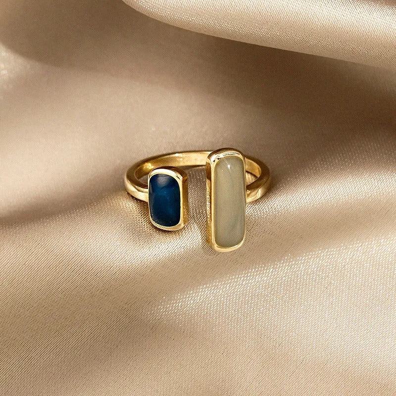 Carmiora - Vintage Vibe Quadratischer Ring