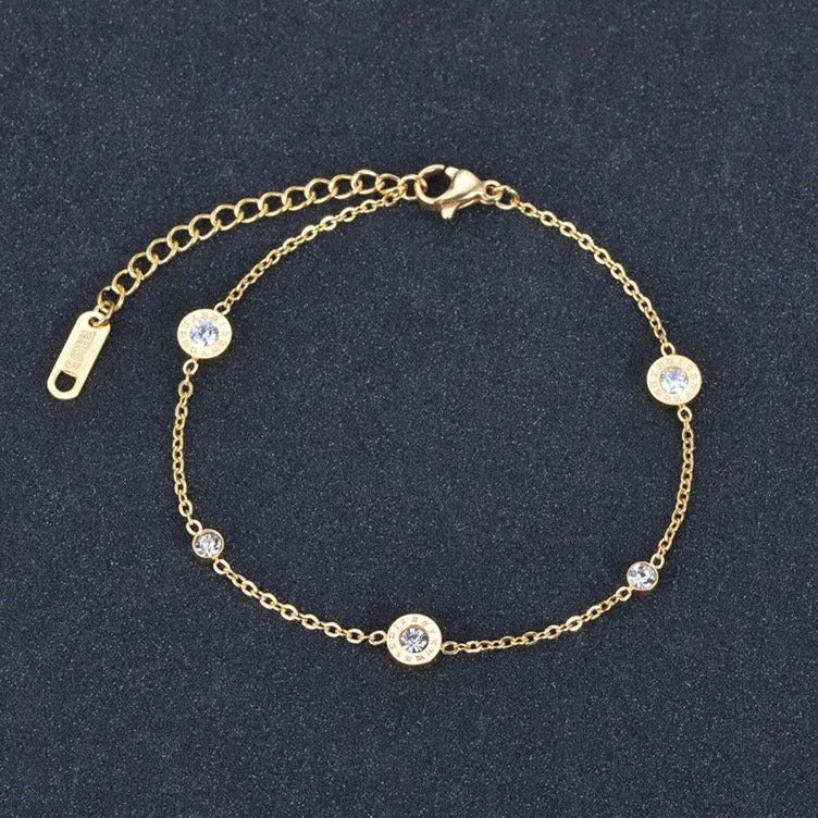 Chavri - Kristallarmband mit römischen Ziffern