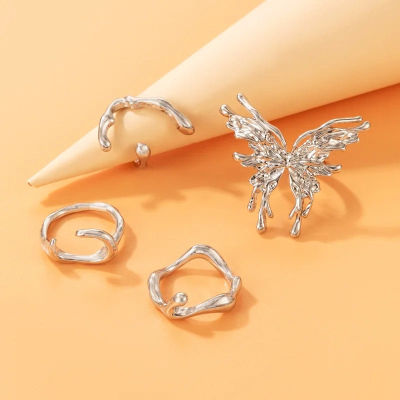 Carmiora - Schmetterlingsring-Set