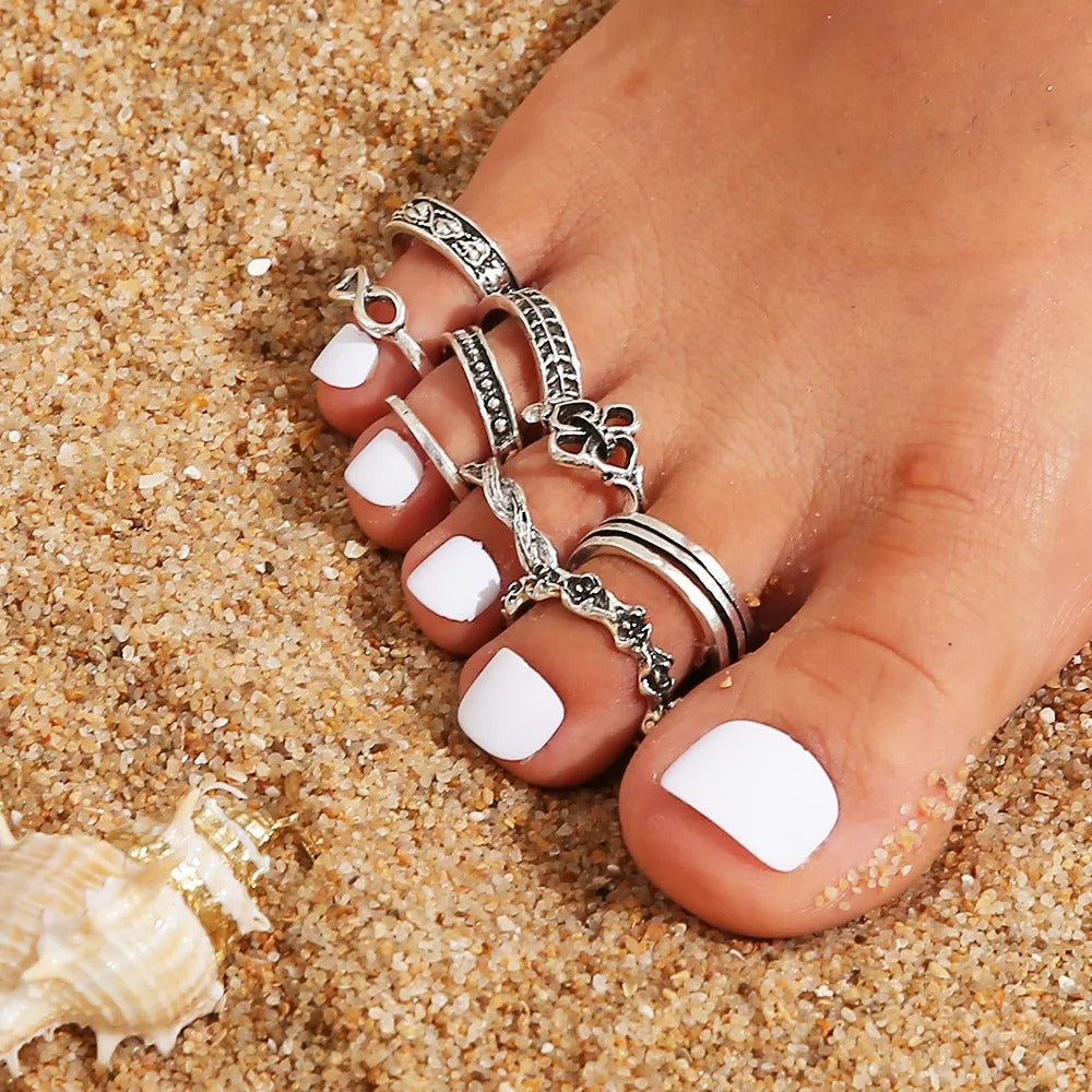 Carmiora -Elegantes Zehenring-Set