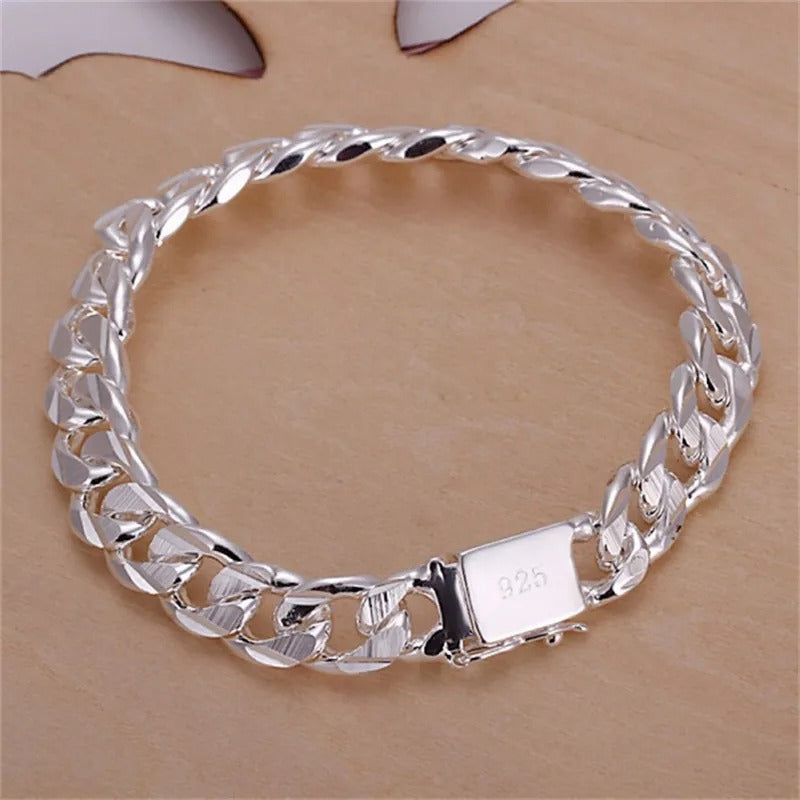 Carmiora - Klassische Silberketten-Armbänder