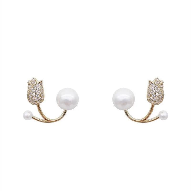 Carmiora - Glänzende Tulpen-Ohrstecker