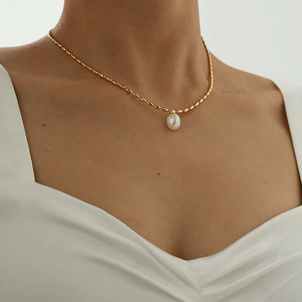 Carmiora - Perlen Choker Halskette