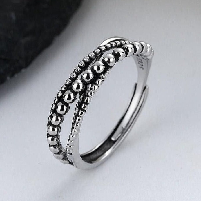 Perlenring im Vintage-Look