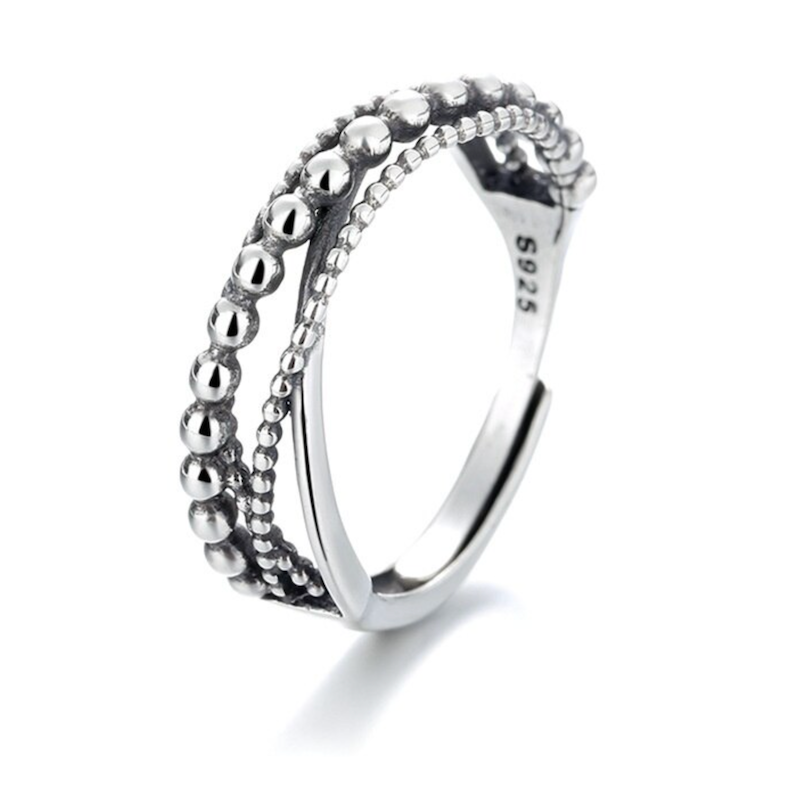 Perlenring im Vintage-Look