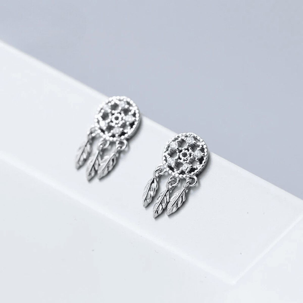 Traumfänger Silber Eleganz Ohrringe