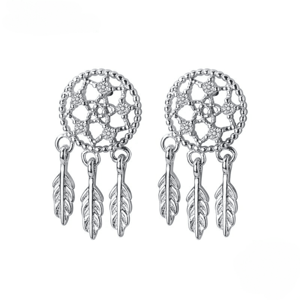 Traumfänger Silber Eleganz Ohrringe