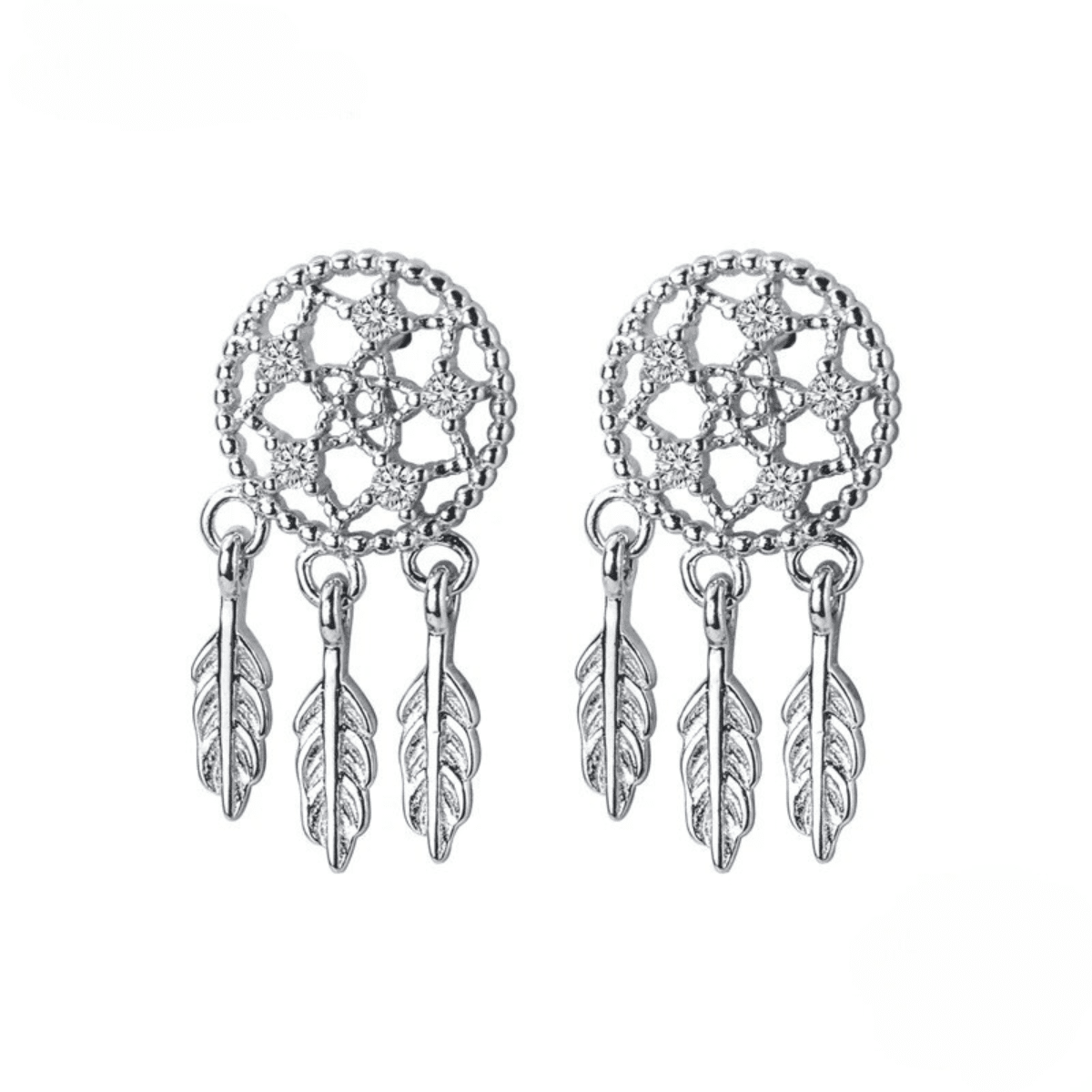 Traumfänger Silber Eleganz Ohrringe