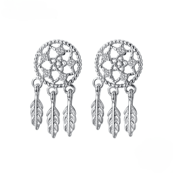 Traumfänger Silber Eleganz Ohrringe