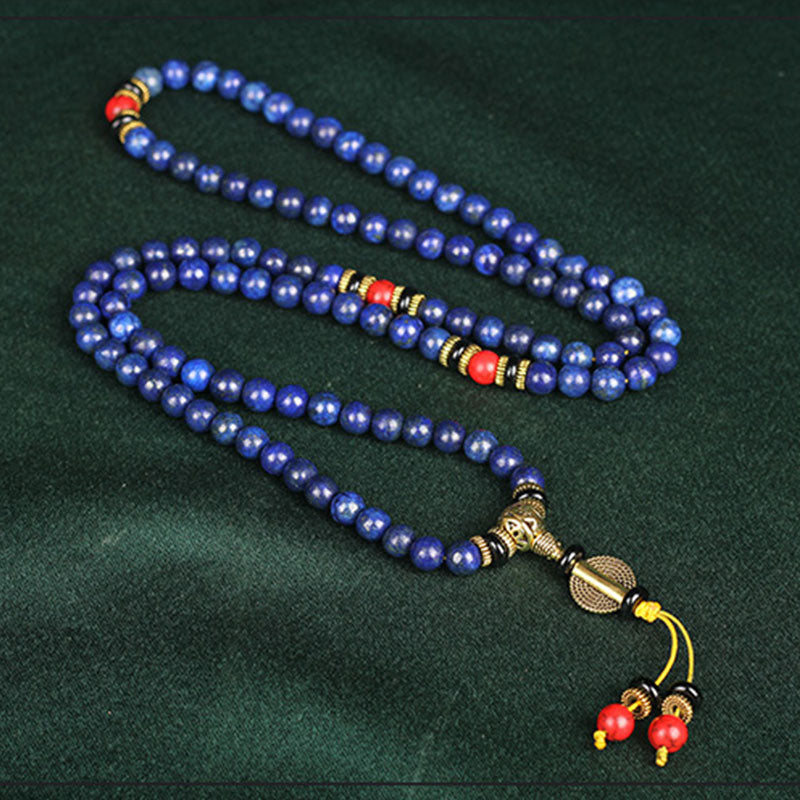 Carmiora Tibetisches Mala Lapislazuli Positives Armband