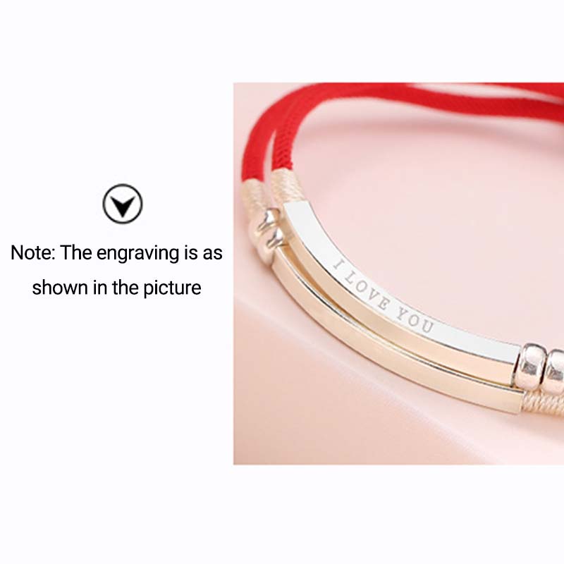Carmiora-Armband aus 925er-Sterlingsilber mit roter Schnur und geschichtetem Zopf