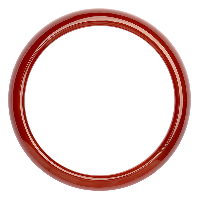 Carmiora Natürlicher roter Achat-Vertrauensarmband-Armreif