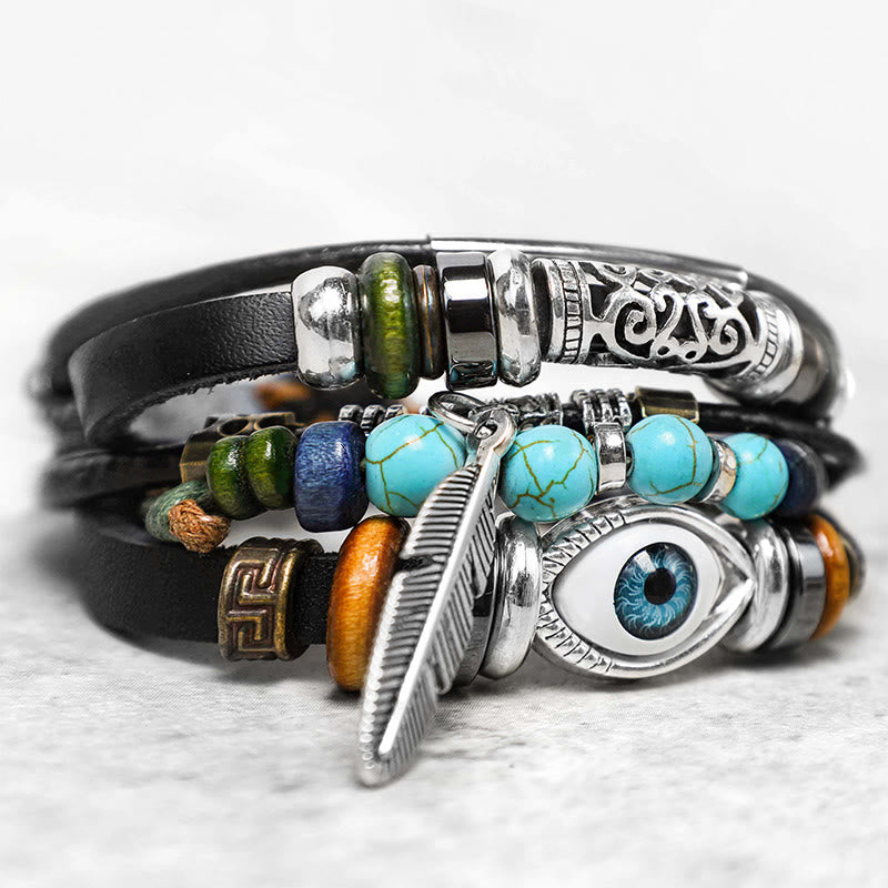 Carmiora tibetisches türkisfarbenes Evil Eye Reinigungsarmband
