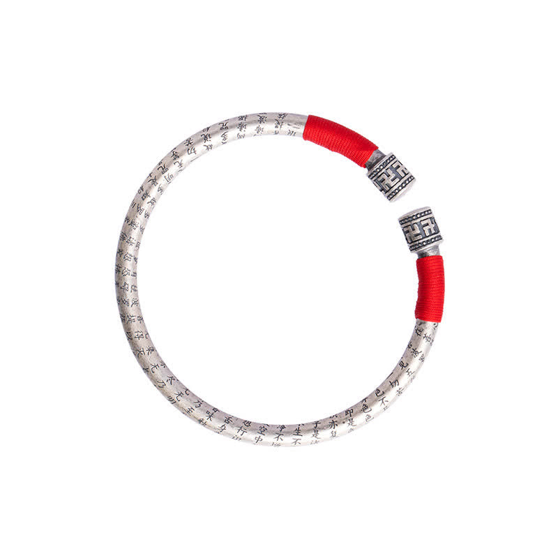 Carmiora Tibet Om Mani Padme Hum Glücksarmband mit roter Schnur