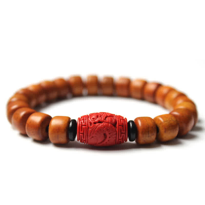 Carmiora tibetisches Yak-Knochen-Armband Om Mani Padme Hum