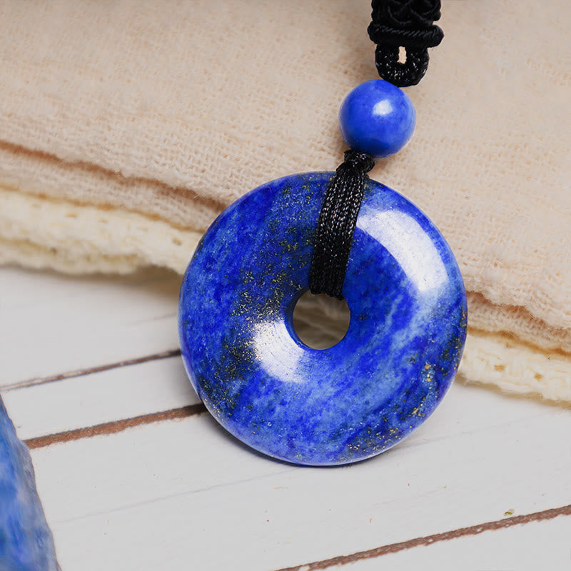 Carmiora Glücksmünzen-Anhänger, Heilkristall-Edelstein-Halskette