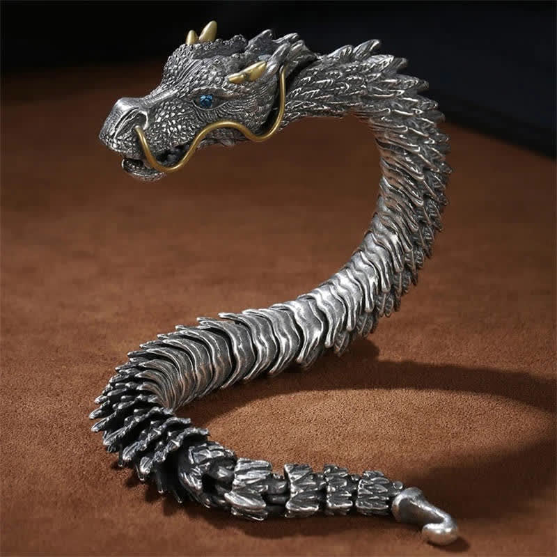 Carmiora Nordischer Drache, handgefertigtes Amulett, Glücksschutz, Kettenarmband
