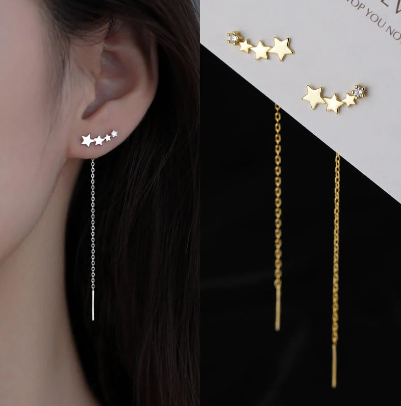 Chavri - Quastendraht  Tropfen-Ohrringe