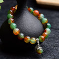 Carmiora tibetisches natürliches grünes Achat-Heilarmband