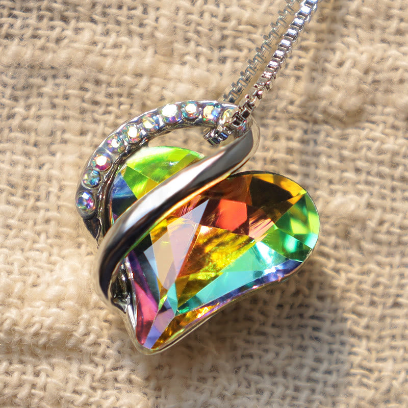 Carmiora Liebesherz-Halskettenanhänger mit Geburtsstein und heilender Energie