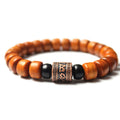 Carmiora tibetisches Yak-Knochen-Armband Om Mani Padme Hum