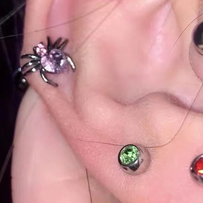 Rebel Sparkle Punk Ästhetische Strass Ohrstecker