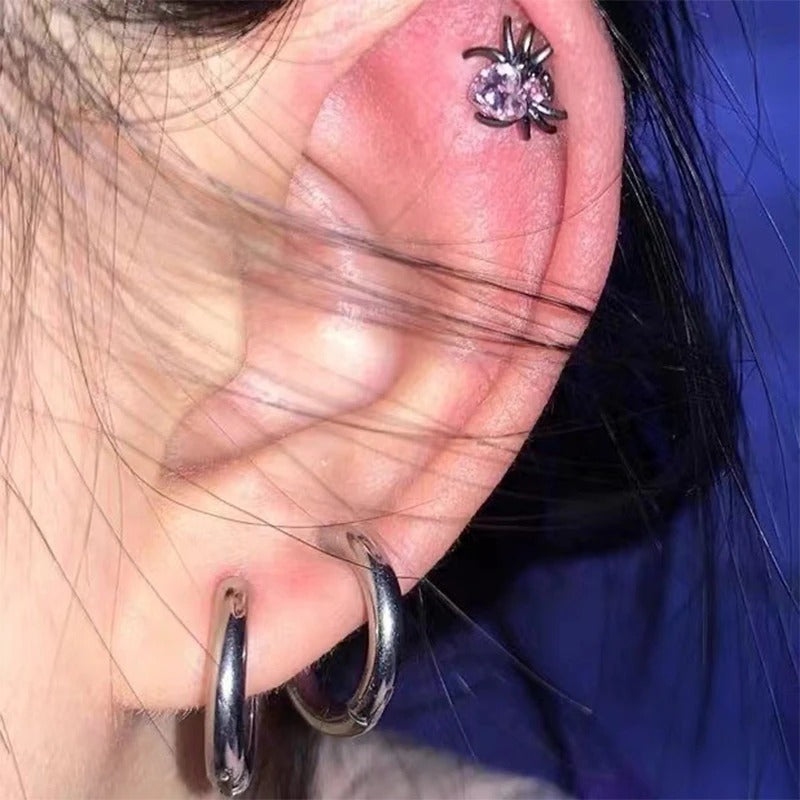 Rebel Sparkle Punk Ästhetische Strass Ohrstecker