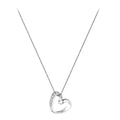 Elegance Wave Herz Halskette - Silber