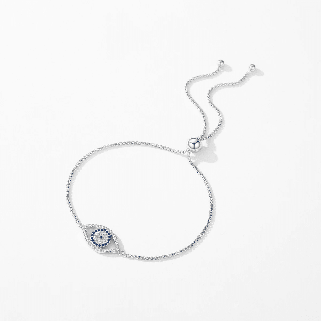 Griechisches Auge Zirkonia Armband Silber